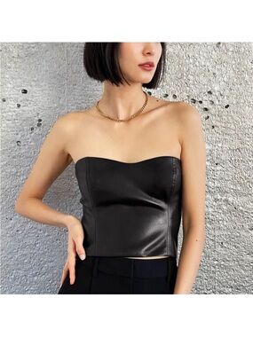 Aritzia Babaton Cindy Faux Leather Bustier